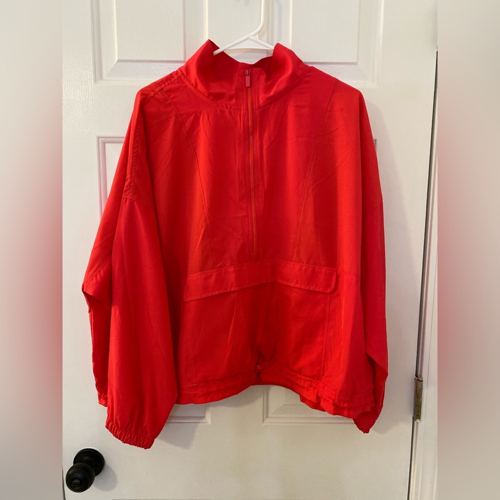 2XL neon red/orange old navy windbreaker